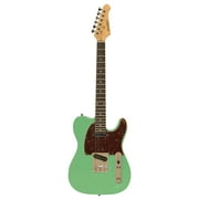 Sawtooth ET Series Electric Guitar, Surf Green with Tortoise Pickguard
