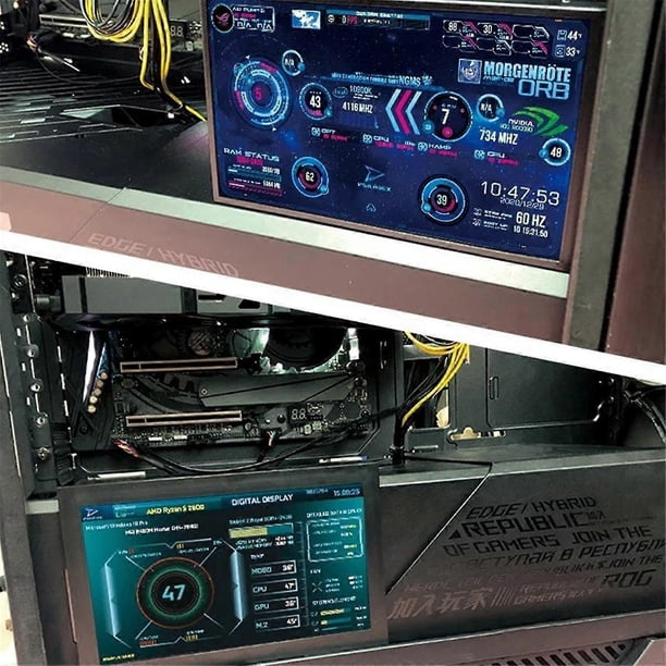 7 Inch 1024X600 IPS LCD Screen Temperature CPU GPU SSD Monitoring Secondary Display Monitor for AIDA64