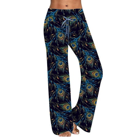 

Colisha Women Comfy Pajama Pant Casual Loose Lounge Pant Wide Leg Elastic Waist Drawstring Palazzo Bootcut Yoga Workout Gym Pant