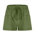 thumbnail image 4 of ABATAB Wide Leg Shorts for Women Comfy Elastic Waist Shorts Casual Drawstring Summer Pull on Shorts with Pocketss, 4 of 6