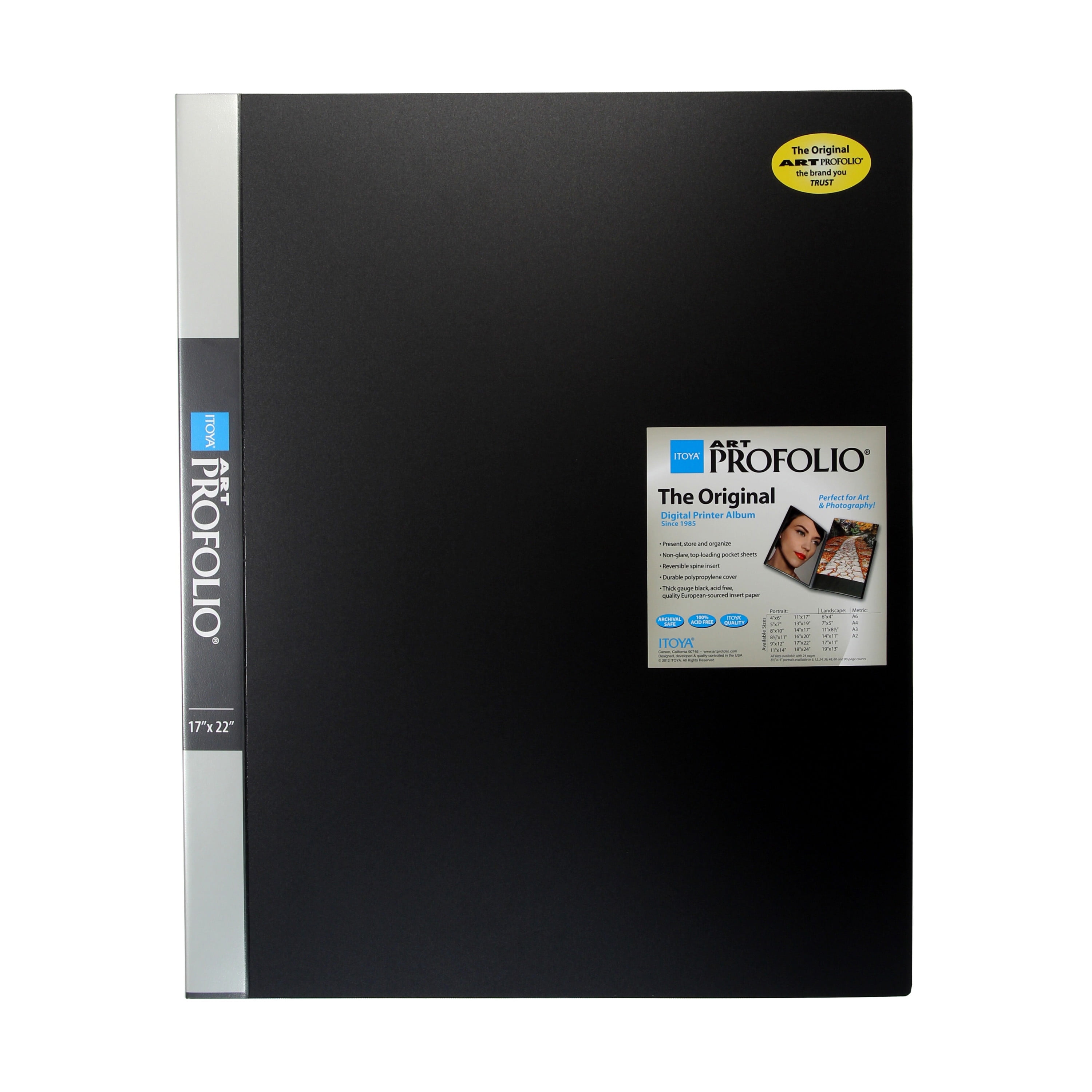 Black 20 x 26 inches Arteza Art Portfolio Case Large Soft Art Storage Folder for Artwork Organization 