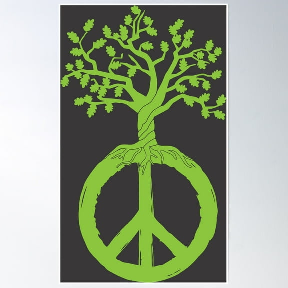 Peace Love Tree Poster Wall Art, Modern Wall Decor, 8x12 UNFRAMED