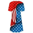 thumbnail image 5 of American Flag Dress for Women 4Th of July Patriotic Shirt Crew Neck Short Sleeve Sundress Elastic High Waist Dresses Summer Baggy Boho Mini Dress Beach Vacation Sun-Dress 2025, 5 of 5