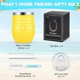 thumbnail image 6 of Gingprous Friend Wine Tumbler Set 12oz for Girls Trip Friendship 4 Pack, 6 of 7