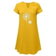 thumbnail image 5 of Women Short Sleeve V-Neck Casual Hot Vacation Printing Mini Dress, 5 of 6