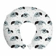 thumbnail image 1 of Animal Travel Pillow Neck Rest, Anteaters Star Wild Animals Funny Childhood Forest Mammals Woodland, Memory Foam Traveling Accessory Airplane and Car, 12", Blue Grey and Charcoal Grey, by Ambesonne, 1 of 2