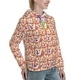 thumbnail image 6 of Kdxio Corgi Head with Floal Print Womens Oversized Hoodies Sweatshirts Hooded Pullover Tops Sweaters Casual-X-Large, 6 of 7