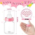 thumbnail image 2 of NOGIS 24 Pcs 3.5 Inch Baby Bottle Shower Favor Mini Plastic Candy Bottle Clear Plastic Baby Bottles for Baby Shower Mini Baby Bottle Feeding Bottle Candy Box for Baby Shower Gift Decor (Pink), 2 of 7