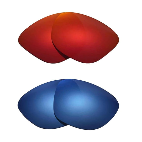 Walleva 2 Paris Polarized Replacement Lenses For Ray-Ban RB4175 57mm Sunglasses-Fire Red   Ice Blue