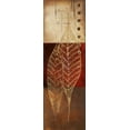 thumbnail image 2 of Pinto, Patricia 13x32 Black Ornate Wood Framed with Double Matting Museum Art Print Titled - Fossil Leaves I, 2 of 4