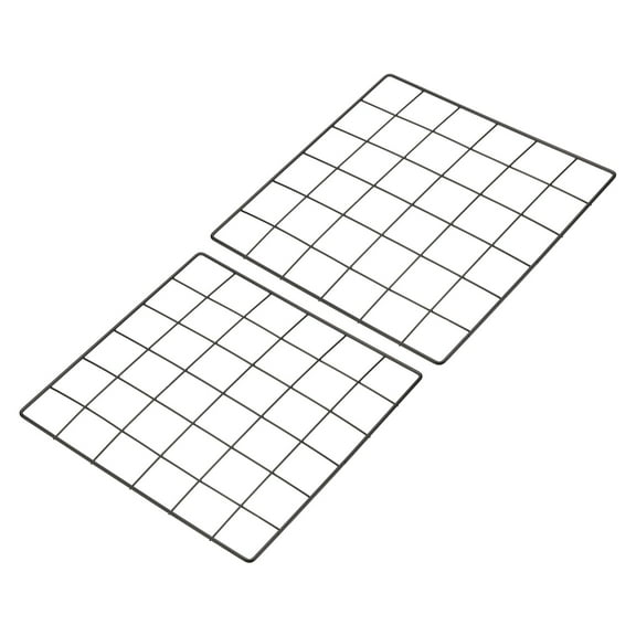 Uxcell 12"x12" Wire Grid Panel, 2 Pcs WWall Grid Decorative Board Photo Display for Home Office Wedding, Black