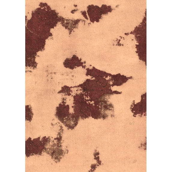 Ahgly Company Indoor Rectangle Abstract Brown Modern Area Rugs, 6' x 9'