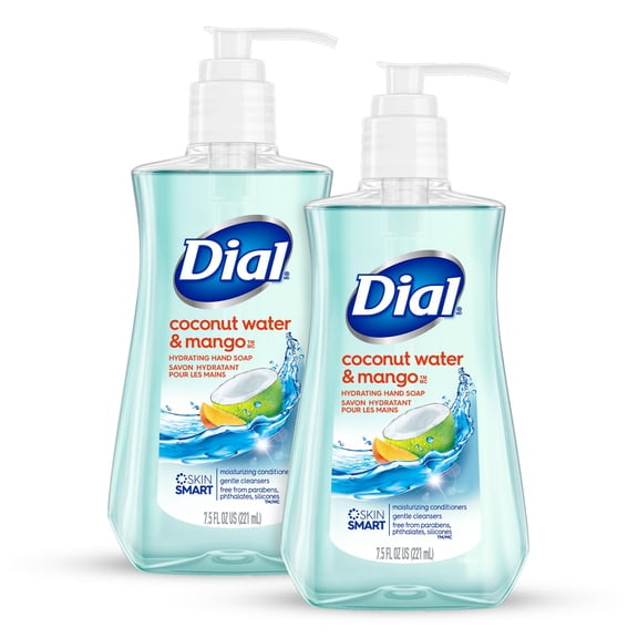 Dial Liquid Hand Soap Coconut Water & Mango, 7.5 FL OZ - 6 Pack