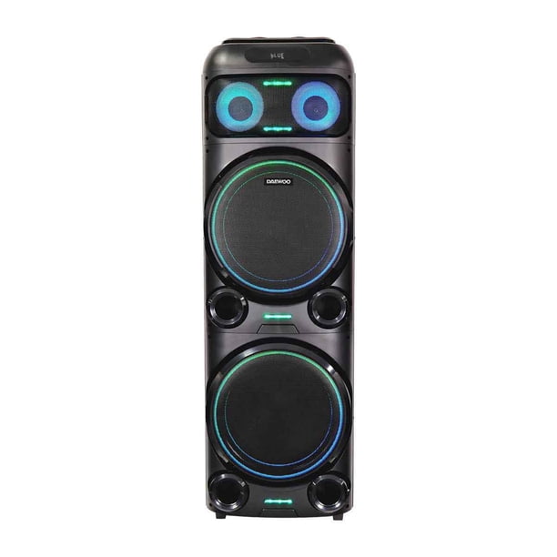 Bafle Torre de Sonido 2x15 Pulgadas Daewoo Mega Blast Microfono Karaoke TWS
