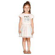 Mila & Emma Pink Best Friends Infant Girls T-Shirt and Skirt Set (12 Months)