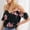 Black, variant on Qulqfy Womens Tank Tops Camisole V-Neck Plus Size Floral Print Sexy Slim Spaghetti Straps Black Women Summer Tops
