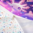 thumbnail image 3 of Meiyoeat Cosmic Kawaii Axolotl Twin Duvet Cover, Whimsical Galaxy Planet Pattern Twin Bedding, Purple Pink,2pcs,No Comforter, 3 of 5