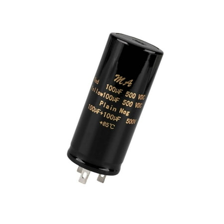

100Uf + 100Uf 500V Polarized Electrolytic Mult-Section Can Capacitor