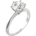 thumbnail image 2 of Charles & Colvard White Gold Moissanite 8mm Round Solitaire Engagement Ring-Size 7 1.90ct DEW, 2 of 7