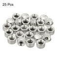 thumbnail image 3 of Uxcell M6 Acorn Cap Nut Bolt Cover Screw Caps Female Thread Knurled Silver Tone 25 Pack, 3 of 6