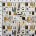 thumbnail image 4 of oneOone Cotton Jersey Brown Fabric Paris Postcard Quilting Supplies Print Sewing Fabric By The Yard 58 Inch Wide, 4 of 6