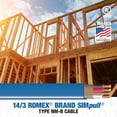 thumbnail image 6 of Southwire Romex SIMpull Wire, 14 Gauge, 3 Conductor, 50 Ft, W/G NM-B Cable, Blue, 63946922, 6 of 7