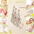 thumbnail image 3 of Dreamtimes 5 PCS Cute Squirrel Pattern Baby Muslin Washcloths, Autumn Leaves Face Towel Burp Cloths Ultrasoft Absorbent Cotton Bath Wipes Towels for Newborn Boys Girls, 3 of 7