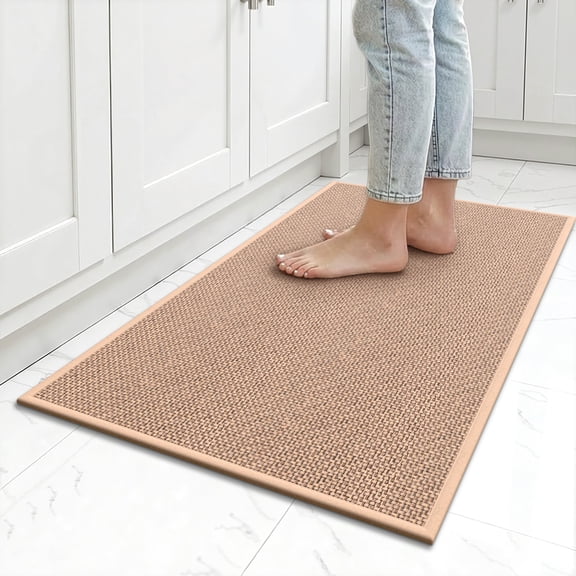 GALMAXS7 Kitchen Rugs and Mats Non Skid Kitchen Mats Washable Kitchen Floor Mats 20"x32",Beige
