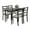 Black, variant on Craftian Dining Table Set for 4, Modern 5 Piece Rectangular Table Set with 4 Upholstered Chairs, Black