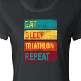 thumbnail image 4 of Inktastic Running Eat Sleep Triathlon Repeat Women's T-Shirt, 4 of 5