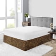 thumbnail image 2 of 600 Thread Count Egyptian Cotton Split Corner Bed Skirt – 19-Inch Drop, Tailored Fit 1-PC Bed Skirt, Short Queen, Leopard Print, 2 of 4