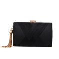 thumbnail image 1 of Bolso de noche con borlas YAPAIOU, bolso de noche, fiesta de boda, negro, 1 of 6