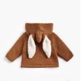 thumbnail image 4 of Vedolay Child Coats Cute Boy 2023 Hooded Baby Kids Thick Zipper Girls Coat Brown,12M, 4 of 5