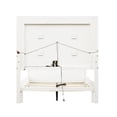 thumbnail image 4 of Melrose King Wood Panel Bed with LED Lights in White Finish by Samuel Lawrence, 4 of 7