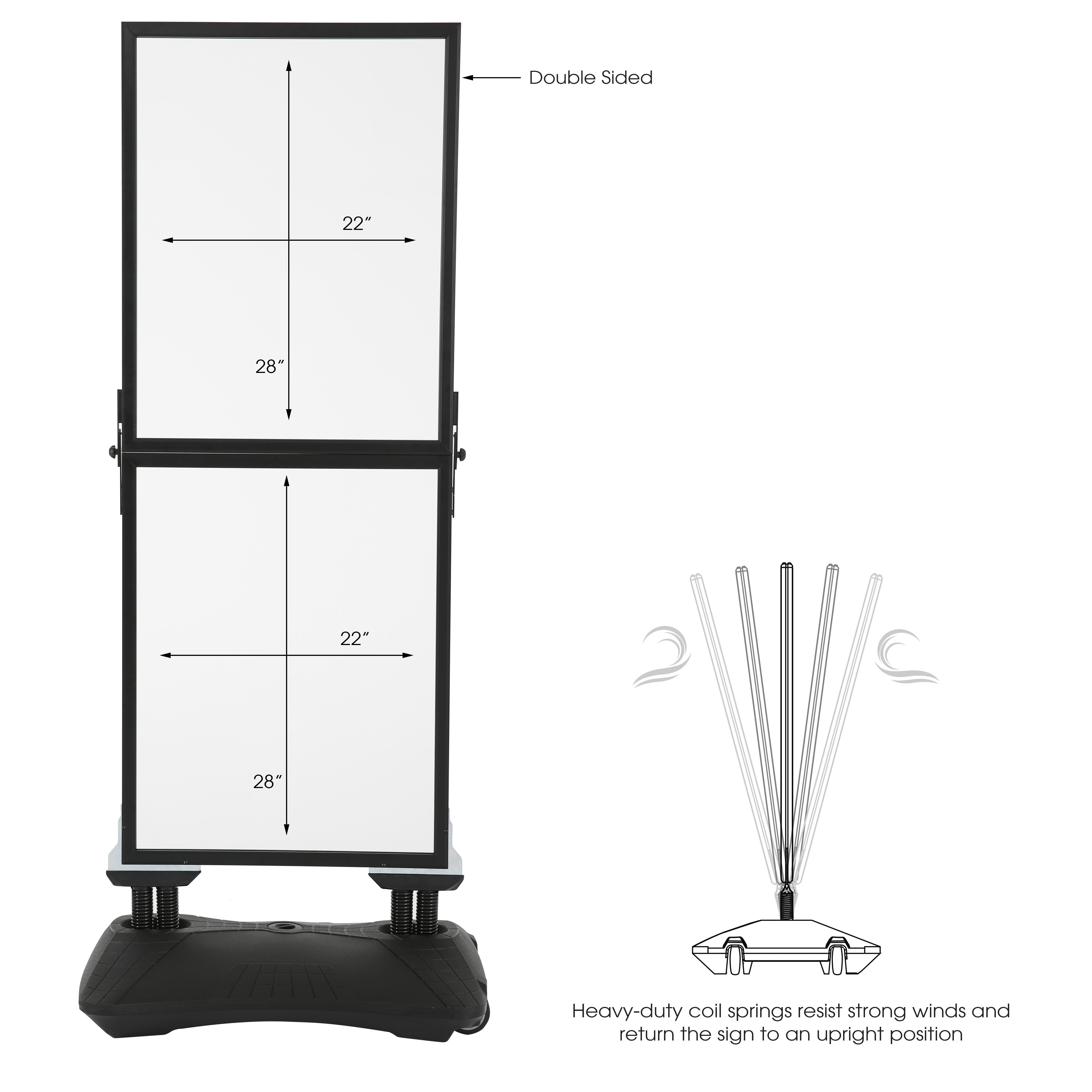 Two Sided, Top loading, Inverted T Sign Holders