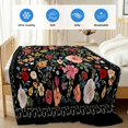 thumbnail image 4 of Watercolor Flowers Cooling Blanket, Lightweight Breathable Summer Throw Blanket with Double Sided Cold Effect,Farmhouse Floral Vintage Black Picnic Beach Blankets Bed Sheet for Hot Sleepers 40"x60", 4 of 8