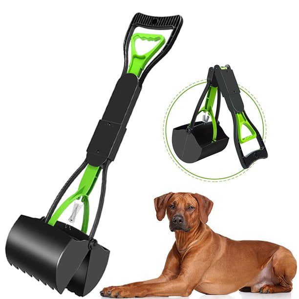 DUAIU Foldable Long Handled Dog Shovel, Strong and Durable, Great for