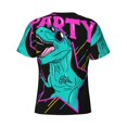 thumbnail image 6 of Vsdgher Rex Dinosaur With Sunglasses Print Men's Dry Fit Mesh Athletic Shirts Moisture Wicking Tennis T-Shirt Tops, 6 of 9