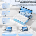 thumbnail image 6 of GKABXY for iPad 11th 10th Generation Case with Keyboard - Wireless Detachable Folio Keyboard Cover with Pencil Holder for iPad 11-inch A16 2025 10th Gen 10.9 Inch 2022（Sky Blue）, 6 of 10