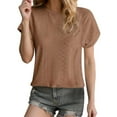 thumbnail image 3 of RongHuan Womens Tops Short Sleeve Shirts Blouses Dressy Casual T-Shirts Crew Neck Tshirt, 3 of 5