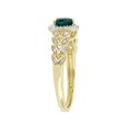 thumbnail image 3 of 2/5 Carat (ctw) Lab Created Emerald Promise Heart Ring in 10K Yellow Gold with Diamonds, 3 of 5