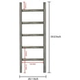 thumbnail image 2 of MyGift Rustic Wood Ladder Shelf, Blanket Storage Rack, Gray, 2 of 4