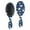 Dark Blue Christmas, variant on Colorful Christmas Striped Pattern Hair Brush,Girls Detangling Hair Brush,Glide Through Tangles with Ease for Wet & Dry Hair,8.8"X2.8"