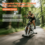 YOSUDA Exercise Bike Magnetic Stationary Indoor Cycling Bike for Home 350lbs Weight Capacity, Comfortable Seat Cushion and Fitness Courses