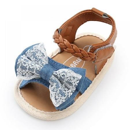

Summer Baby Girl Bownot Sandals Infant Casual Beach Shoes Soft Sole Prewalker Shoes 0-18M