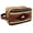 Black Turquoise White, variant on Men Women Western Woven Genuine Leather Toiletry Dopp Kit Cosmetic Travel Bag 18SKT10