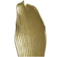 thumbnail image 4 of 8" x 30" Gold Aluminum Textured Leaf Abstract Sculpture with Black Marble Base, by DecMode, 4 of 12