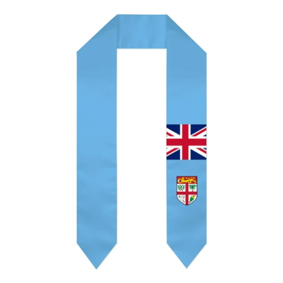 Fiji Flag Thick Graduation Sash Stole Scarf Double Sided Honor Stole For Graduation Students Class Of 2024