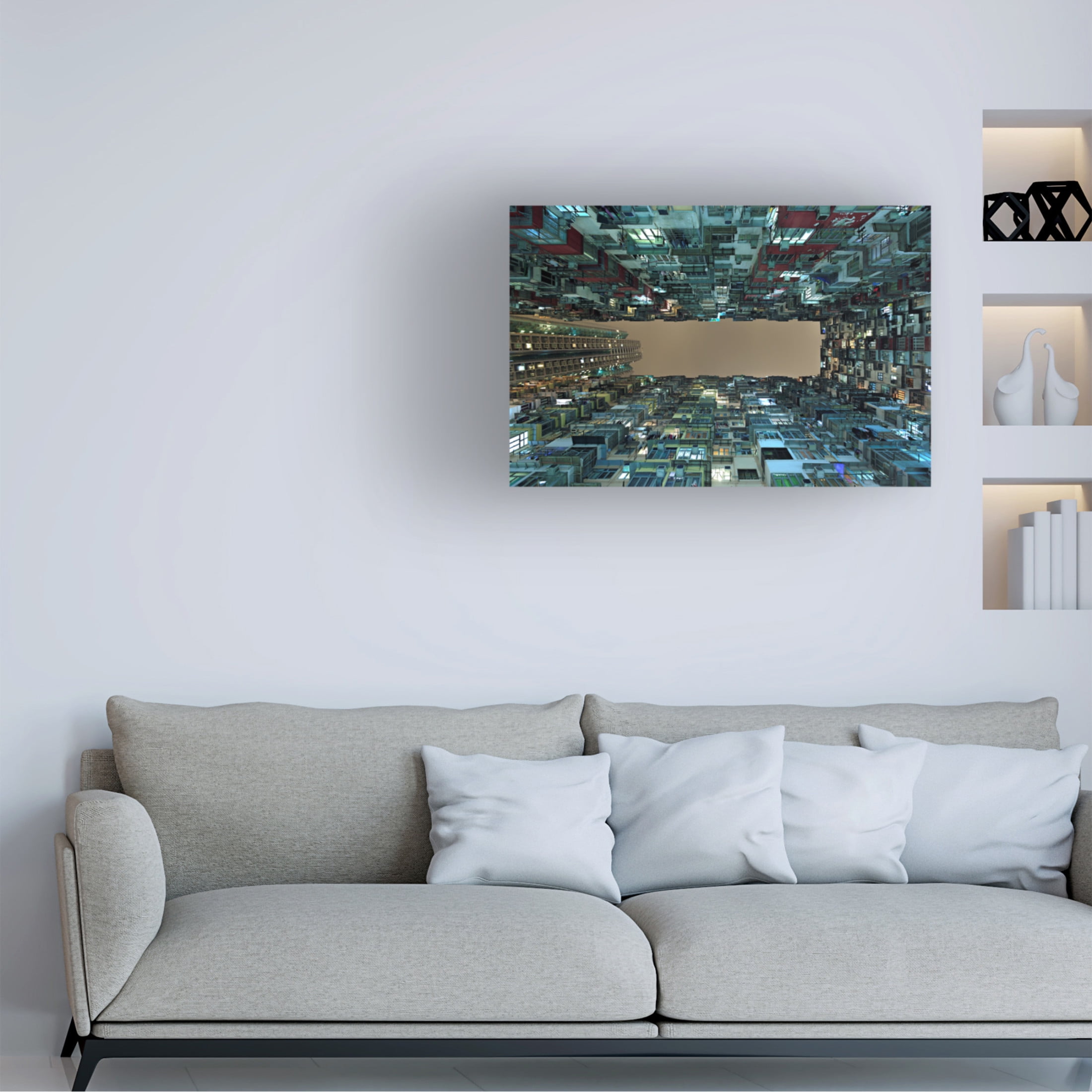 Canvas Wall Art - Greg Metro 'Urban Density' Wall Art for Living Room, Bedroom, or Office Décor by Trademark Fine Art - 24 x 16 Inches