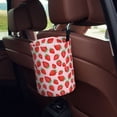 thumbnail image 5 of Wukai Strawberries Print Car Trash Can - Easy to Clean Hanging Garbage Bin - Removable Liner - Leak-Car Garbage Can - Waterproof Trash Can for Car and SUV, 5 of 7